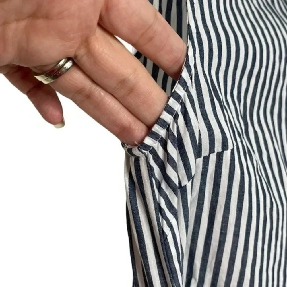 Derek‎ Lam 10 Crosby Size 2 Striped Shirt Tie Waist Mini Dress - Picture 10 of 16